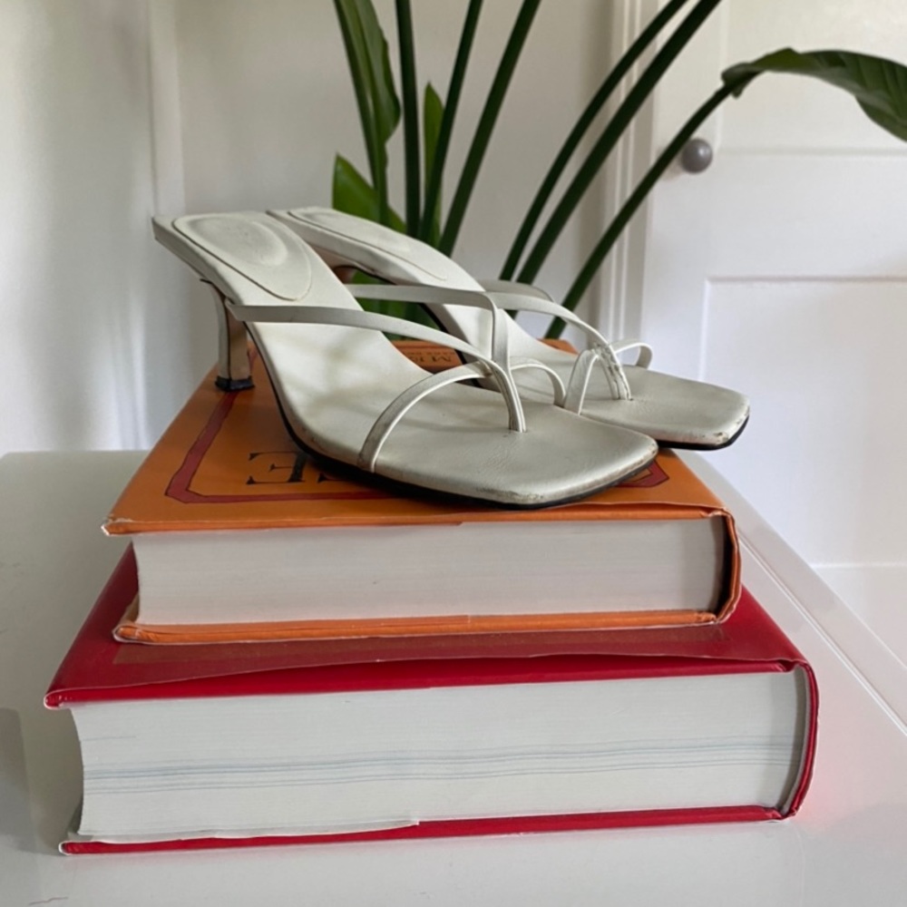 Shop Peche White Heeled Sandals